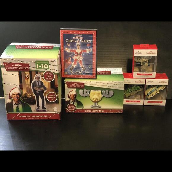 National Lampoon's Christmas Vacation Inflatable, DVD, Moose Mug, Ornaments Lot! - Picture 1 of 9